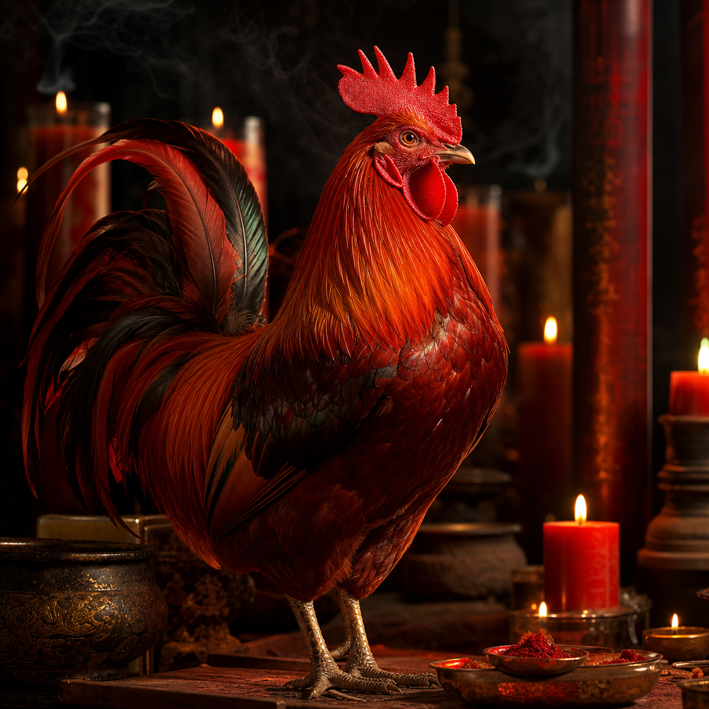 Gallo Rojo para Dominio Amoroso